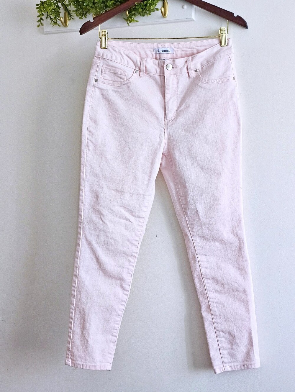 d.jeans Women’s Size 8 Light Pink Stretch Skinny Jeans Pastel Denim